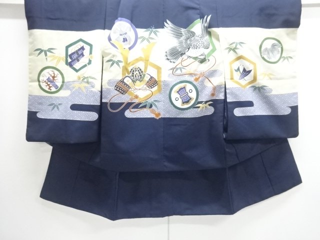 JAPANESE KIMONO / BOYS KIMONO ENSEMBLE / “TREASURE MOTIF” / “HAWK PATT